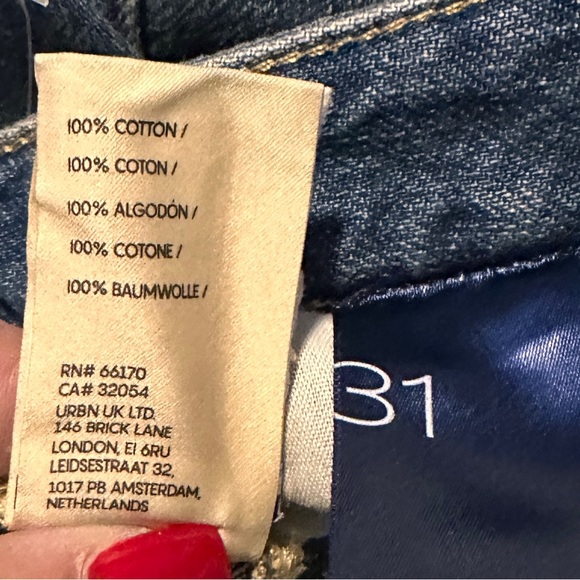 Pilcro distressed wide leg jeans by Anthropolie - Picture 4 of 5